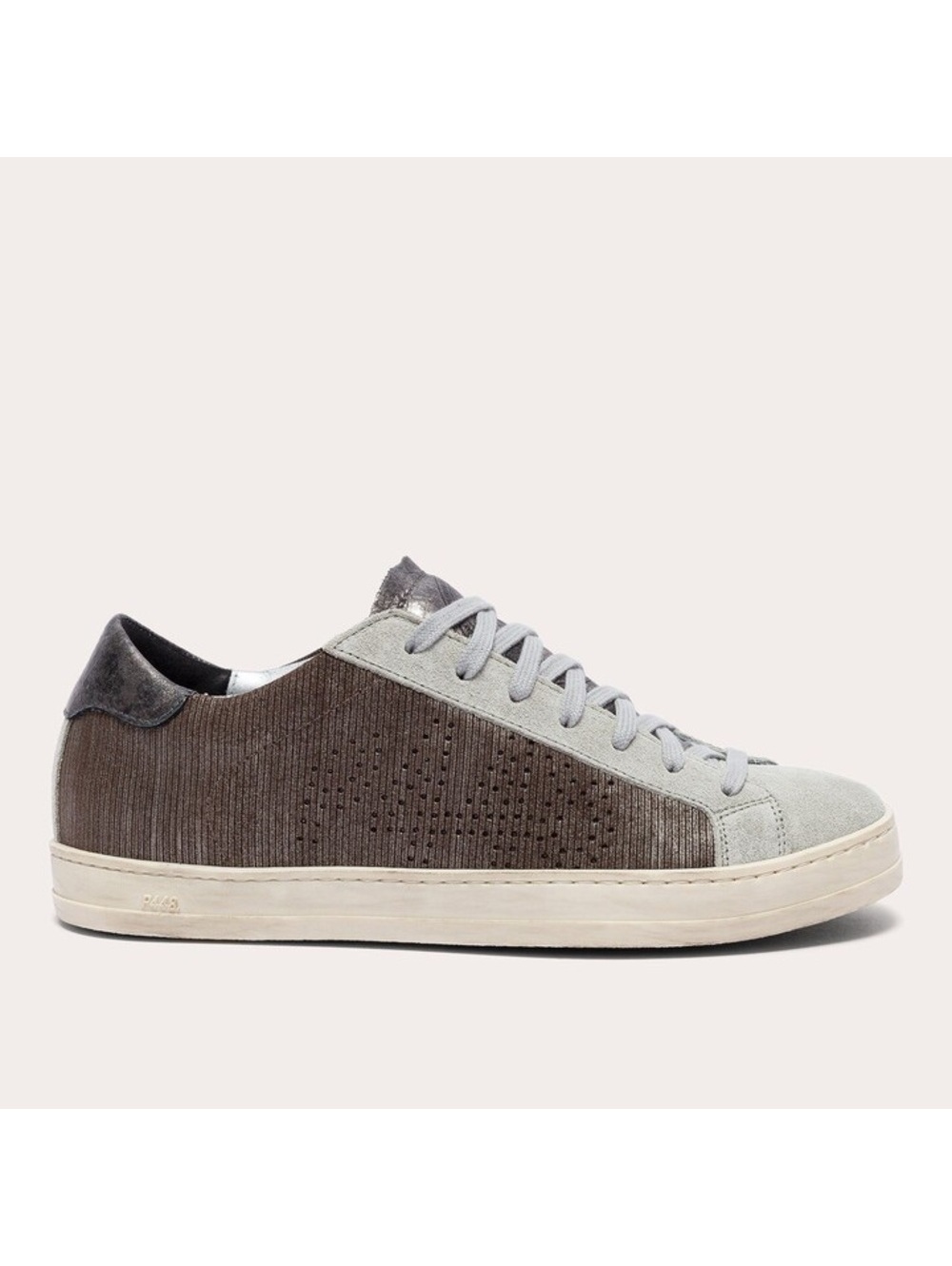 P448 John Roccia Low Top Sneakers, Brown Casual Luxe Size 40 New In Box